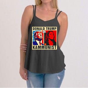 Donald Trump Or Kammunist 2024 President Election Kamala Women's Strappy Tank