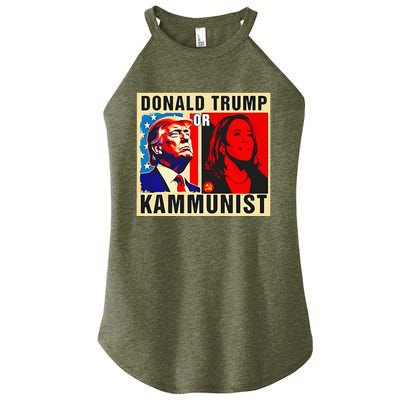 Donald Trump Or Kammunist 2024 President Election Kamala Women’s Perfect Tri Rocker Tank