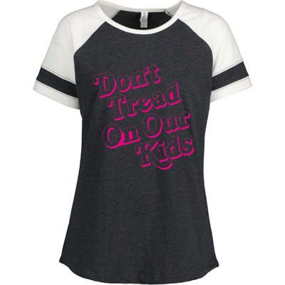 Don't Tread On Our Child Funny Quote Retro Brittany Aldean Enza Ladies Jersey Colorblock Tee