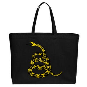 Dont Tread On Me Gadsden Flag Rattlesnake Cotton Canvas Jumbo Tote