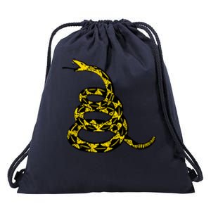 Dont Tread On Me Gadsden Flag Rattlesnake Drawstring Bag