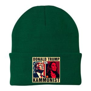 Donald Trump Or Kammunist 2024 President Election Knit Cap Winter Beanie