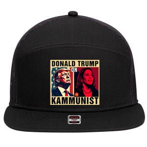 Donald Trump Or Kammunist 2024 President Election 7 Panel Mesh Trucker Snapback Hat