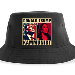 Donald Trump Or Kammunist 2024 President Election Sustainable Bucket Hat