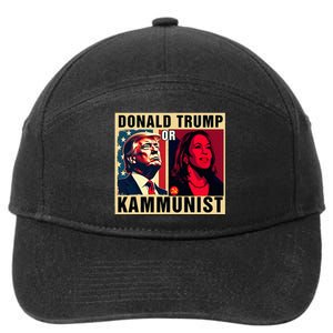 Donald Trump Or Kammunist 2024 President Election 7-Panel Snapback Hat