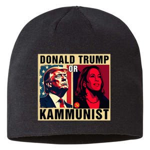 Donald Trump Or Kammunist 2024 President Election Sustainable Beanie