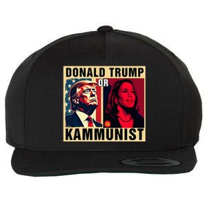 Donald Trump Or Kammunist 2024 President Election Wool Snapback Cap