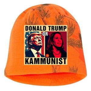 Donald Trump Or Kammunist 2024 President Election Kati - Camo Knit Beanie