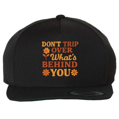 Don't Trip Over What's Behind You Wool Snapback Cap