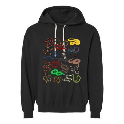 Different Types of Snakes Snake funny  Garment-Dyed Fleece Hoodie