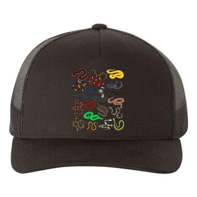 Different Types of Snakes Snake funny  Yupoong Adult 5-Panel Trucker Hat