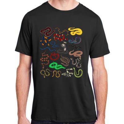 Different Types of Snakes Snake funny  Adult ChromaSoft Performance T-Shirt