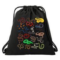 Different Types of Snakes Snake funny  Drawstring Bag