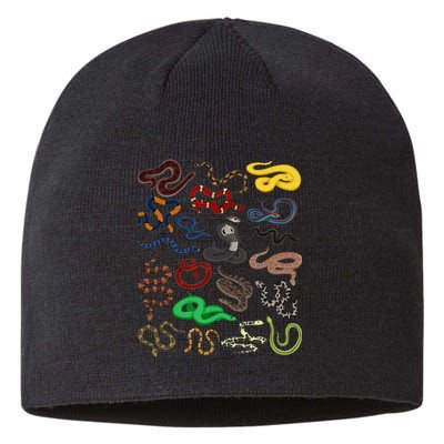 Different Types of Snakes Snake funny  Sustainable Beanie