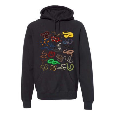 Different Types of Snakes Snake funny  Premium Hoodie