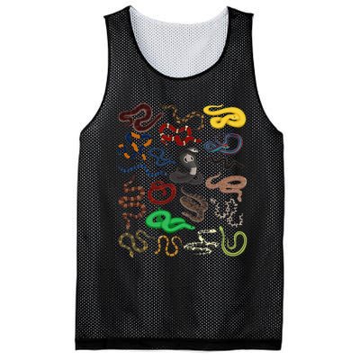 Different Types of Snakes Snake funny  Mesh Reversible Basketball Jersey Tank