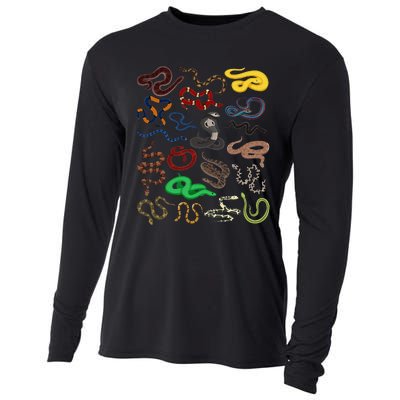 Different Types of Snakes Snake funny  Cooling Performance Long Sleeve Crew