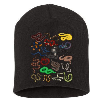 Different Types of Snakes Snake funny  Short Acrylic Beanie