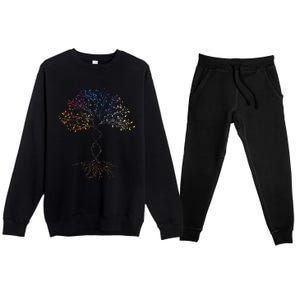 DNA Tree Of Life Science Earth Day Genetics Biologist Premium Crewneck Sweatsuit Set