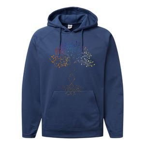 DNA Tree Of Life Science Earth Day Genetics Biologist Performance Fleece Hoodie