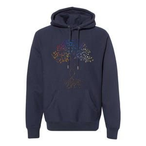 DNA Tree Of Life Science Earth Day Genetics Biologist Premium Hoodie