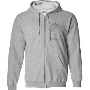 DNA Tree Of Life Science Earth Day Genetics Biologist Full Zip Hoodie