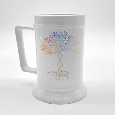 DNA Tree Of Life Science Earth Day Genetics Biologist Beer Stein