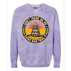 Dont Tread On Me Gadsden Flag Colorblast Crewneck Sweatshirt