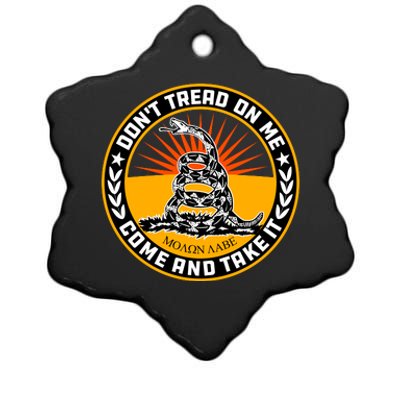 Dont Tread On Me Gadsden Flag Ceramic Star Ornament