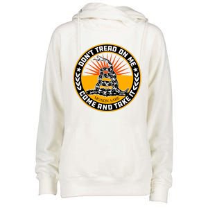 Dont Tread On Me Gadsden Flag Womens Funnel Neck Pullover Hood