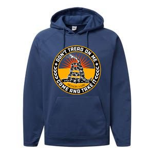 Dont Tread On Me Gadsden Flag Performance Fleece Hoodie