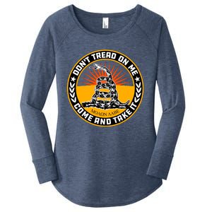 Dont Tread On Me Gadsden Flag Women's Perfect Tri Tunic Long Sleeve Shirt