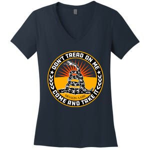 Dont Tread On Me Gadsden Flag Women's V-Neck T-Shirt