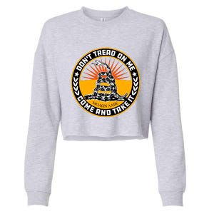 Dont Tread On Me Gadsden Flag Cropped Pullover Crew