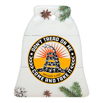 Dont Tread On Me Gadsden Flag Ceramic Bell Ornament