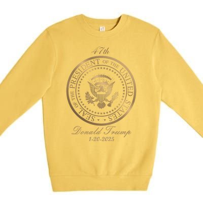 Donald Trump Official Gold Seal 47th President Premium Crewneck Sweatshirt