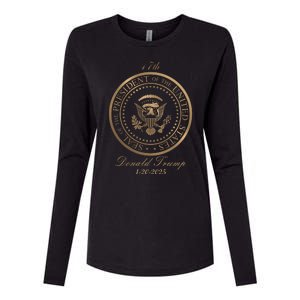 Donald Trump Official Gold Seal 47th President Womens Cotton Relaxed Long Sleeve T-Shirt