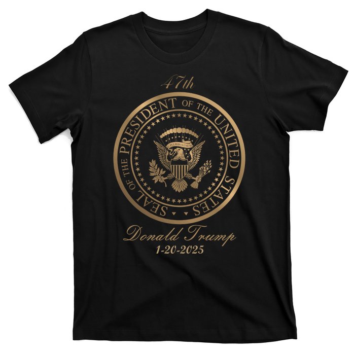 Donald Trump Official Gold Seal 47th President T-Shirt