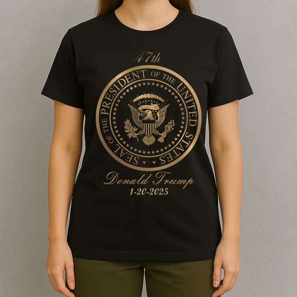 Donald Trump Official Gold Seal 47th President T-Shirt