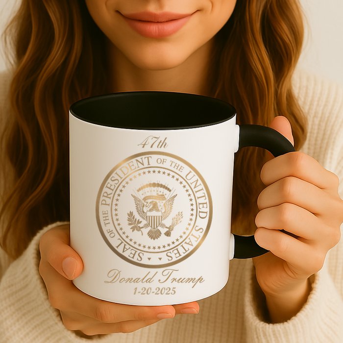 Donald Trump Official Gold Seal 47th President Mug