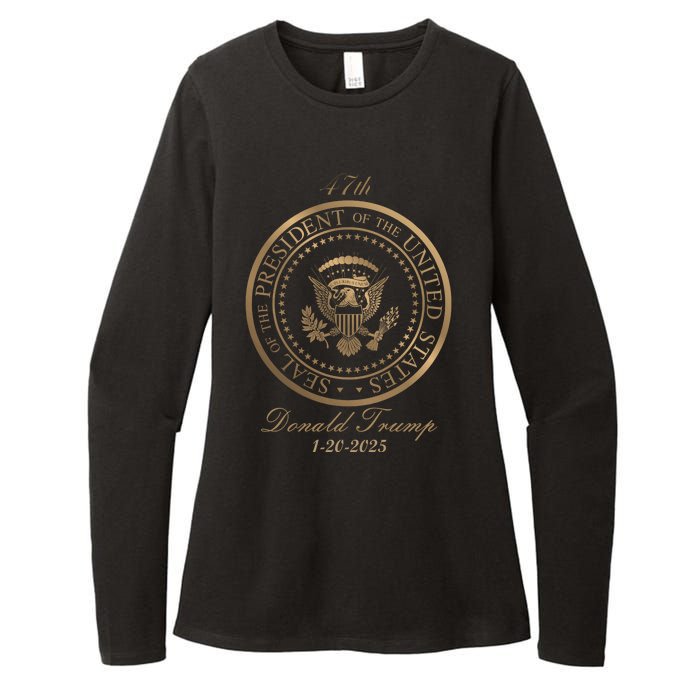 Donald Trump Official Gold Seal 47th President Womens CVC Long Sleeve Shirt