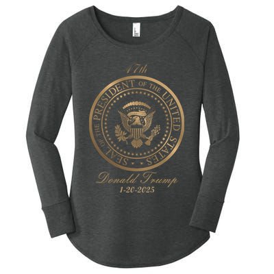 Donald Trump Official Gold Seal 47th President Women's Perfect Tri Tunic Long Sleeve Shirt