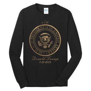 Donald Trump Official Gold Seal 47th President Tall Long Sleeve T-Shirt