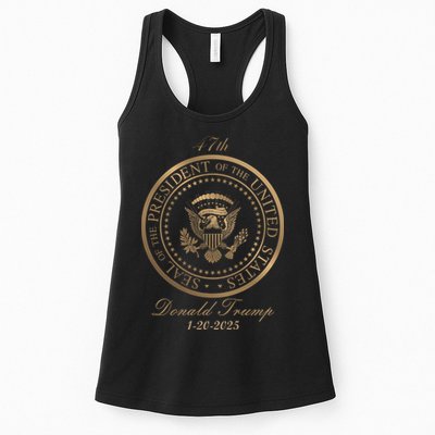 Donald Trump Official Gold Seal 47th President Womens Tank Top