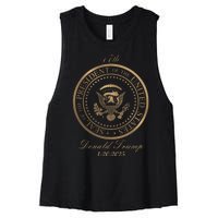 Donald Trump Official Gold Seal 47th President Women's Racerback Cropped Tank