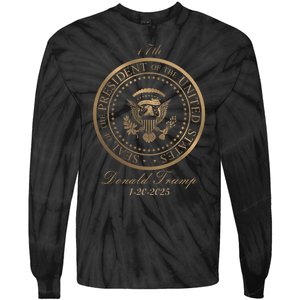 Donald Trump Official Gold Seal 47th President Tie-Dye Long Sleeve Shirt