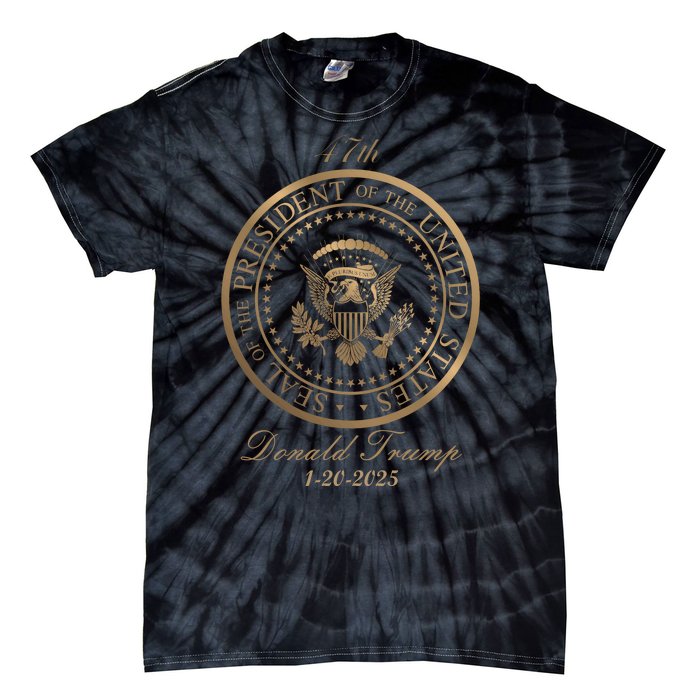 Donald Trump Official Gold Seal 47th President Tie-Dye T-Shirt