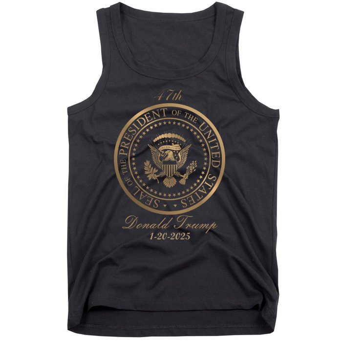 Donald Trump Official Gold Seal 47th President Tank Top