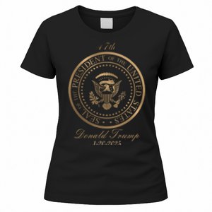 Donald Trump Official Gold Seal 47th President Women's T-Shirt