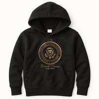 Donald Trump Official Gold Seal 47th President Kids Hoodie